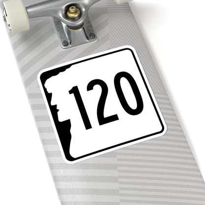 NH Route 120 (New Hampshire) (Road Sign) STICKER Vinyl Kiss-Cut Decal