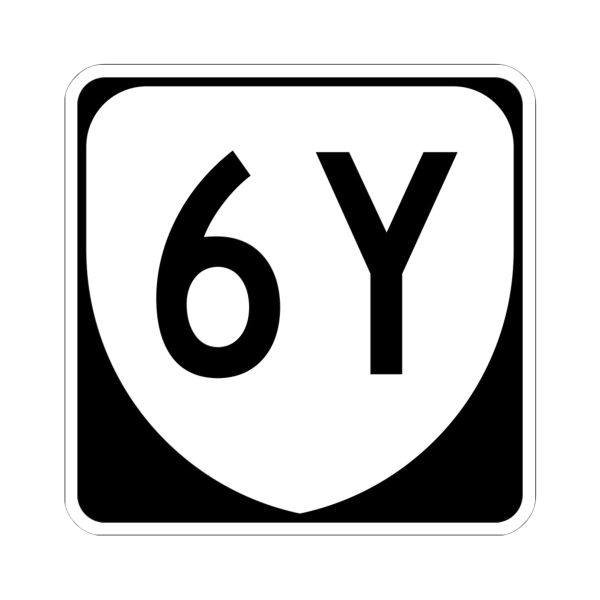 Virginia 6Y (Virginia) (Road Sign) STICKER Vinyl Kiss-Cut Decal