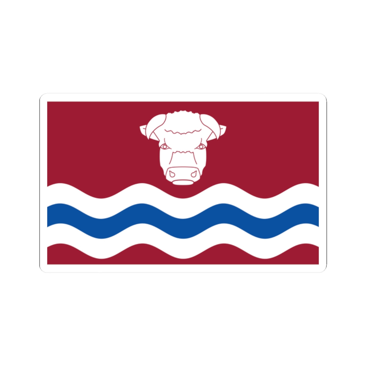 County Flag Of Herefordshire (England) STICKER Vinyl Kiss-Cut Decal