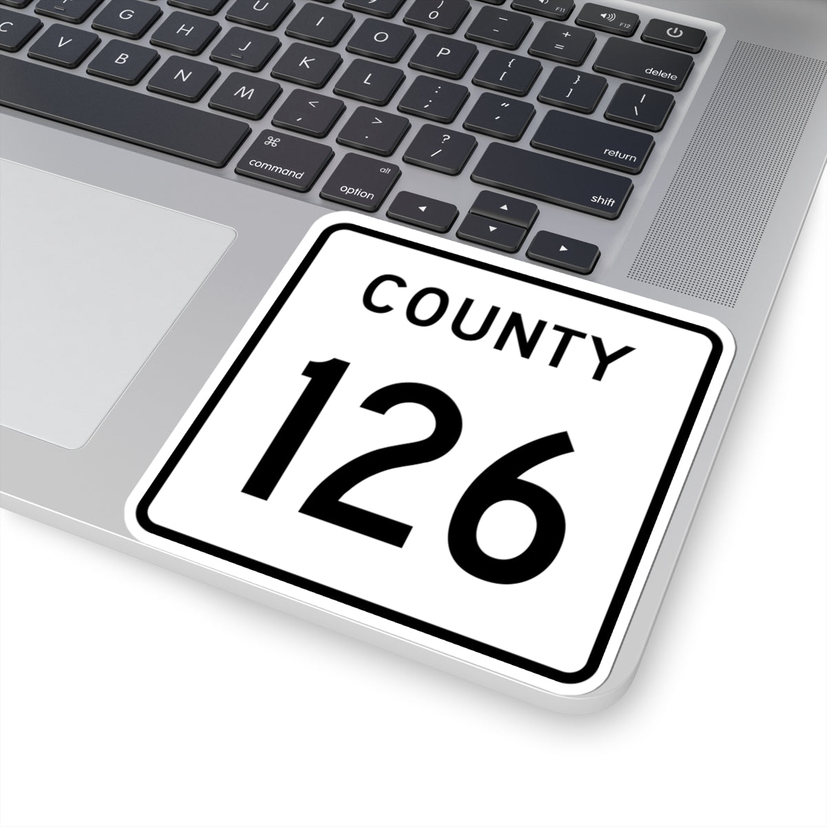 County 126 square (Minnesota) (Road Sign) STICKER Vinyl Kiss-Cut Decal