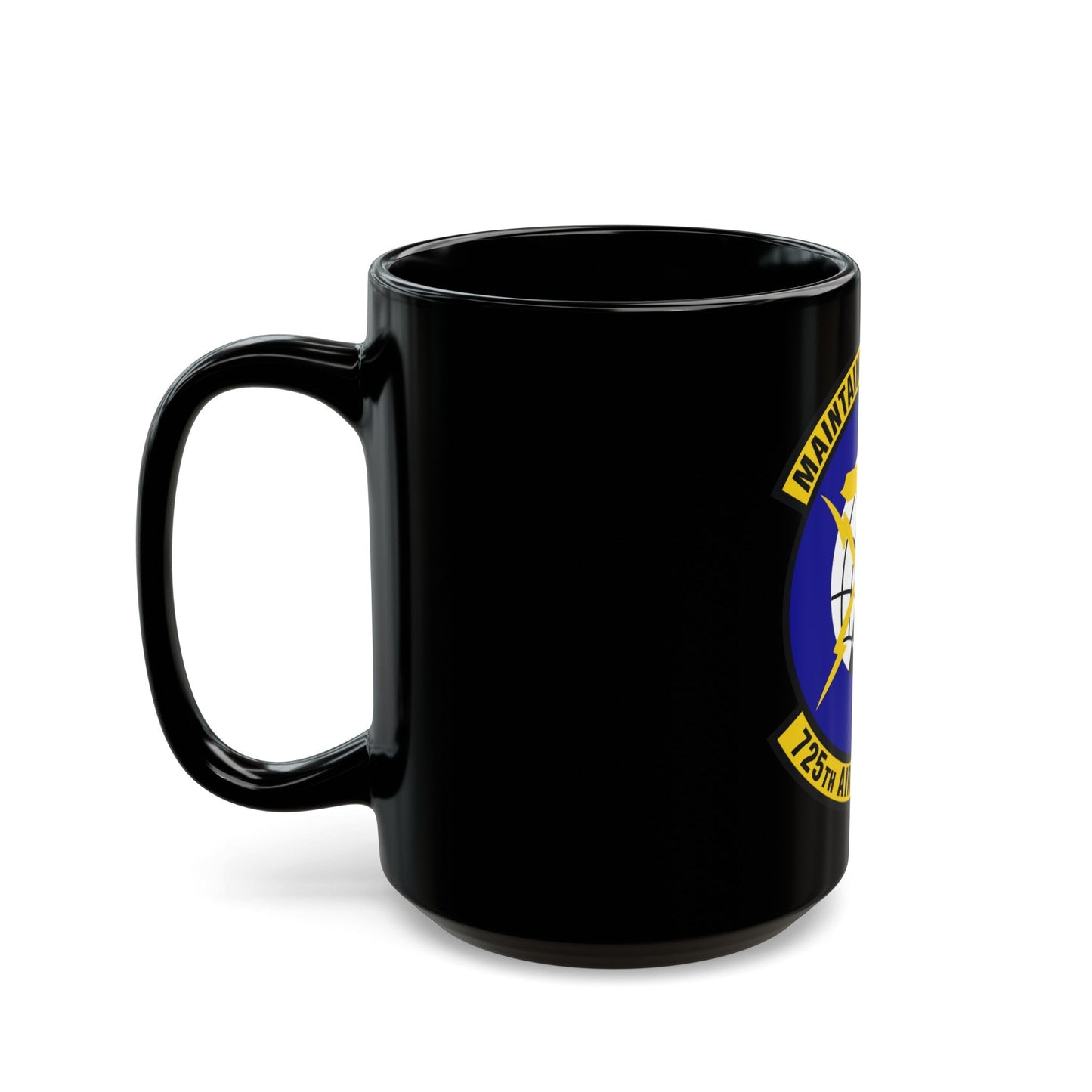 725 Air Mobility Squadron AMC (U.S. Air Force) Black Coffee Mug-The Sticker Space