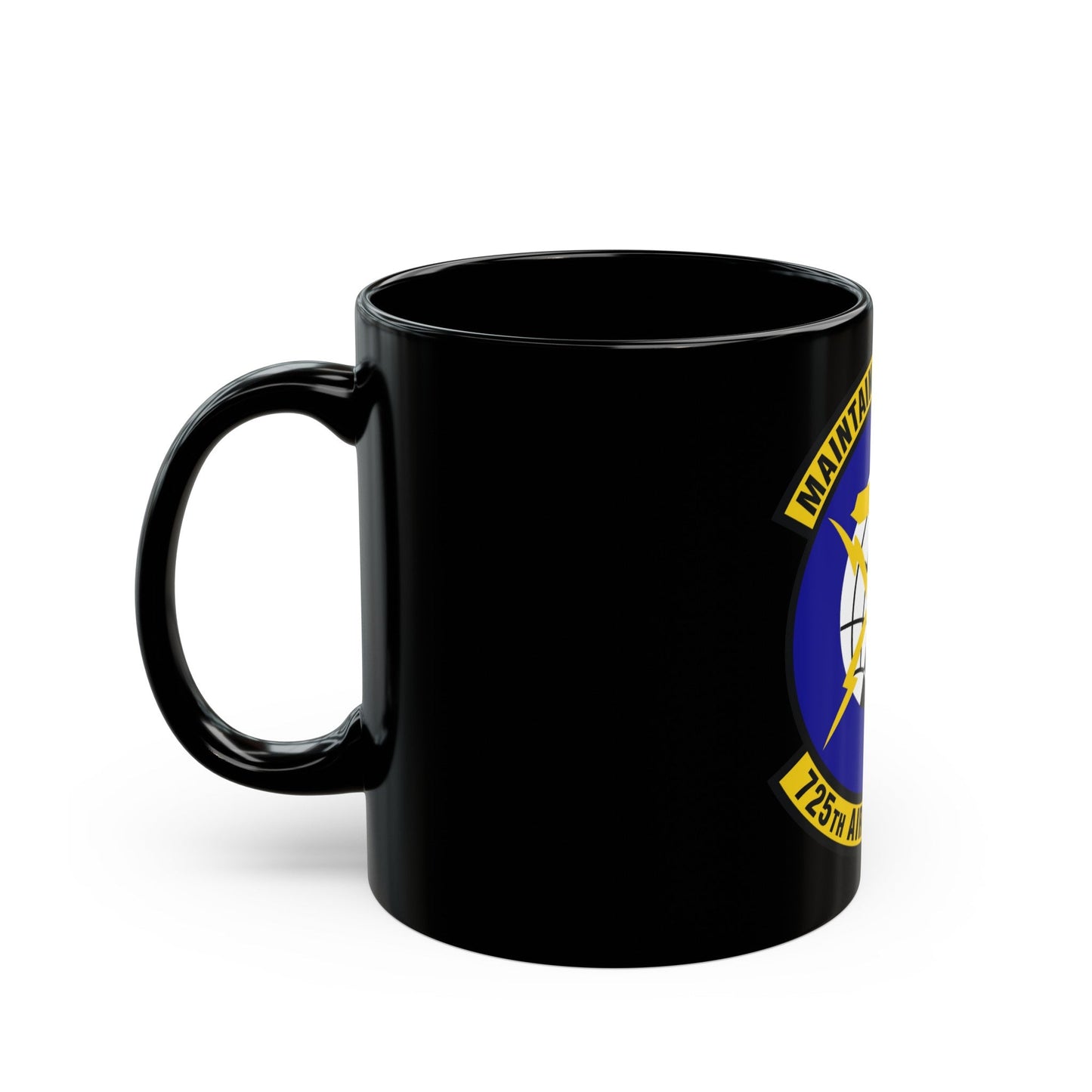 725 Air Mobility Squadron AMC (U.S. Air Force) Black Coffee Mug-The Sticker Space