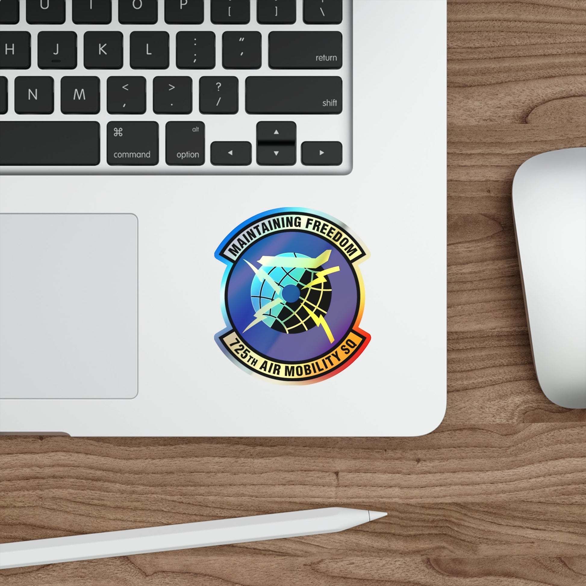 725 Air Mobility Squadron AMC (U.S. Air Force) Holographic STICKER Die-Cut Vinyl Decal-The Sticker Space