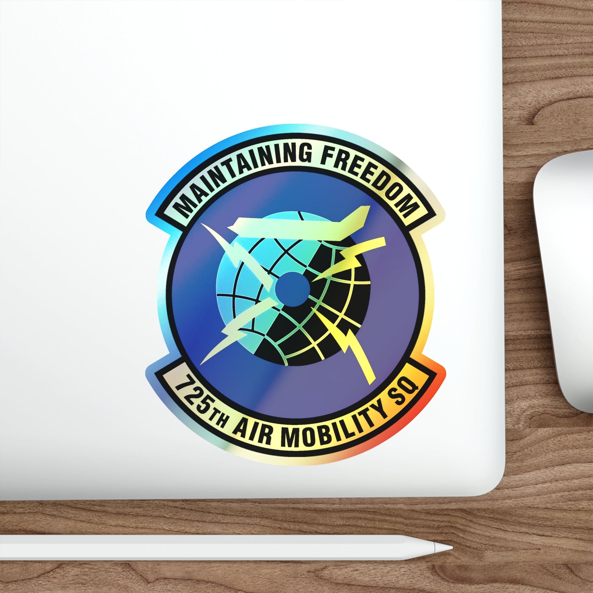 725 Air Mobility Squadron AMC (U.S. Air Force) Holographic STICKER Die-Cut Vinyl Decal-The Sticker Space