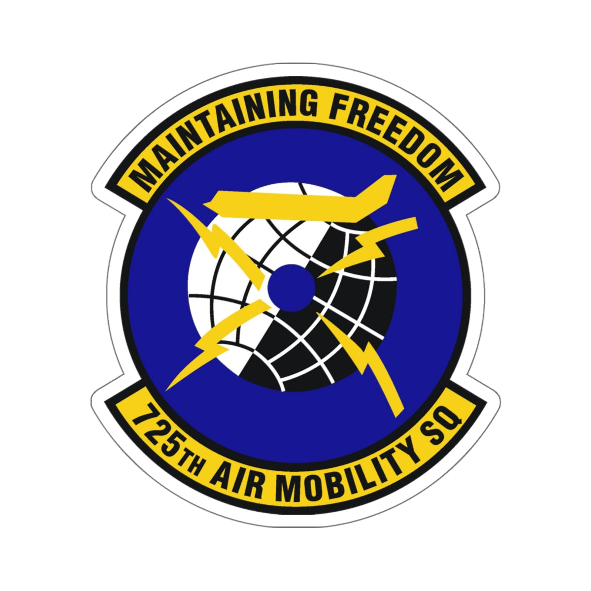 725 Air Mobility Squadron AMC (U.S. Air Force) STICKER Vinyl Die-Cut Decal-White-The Sticker Space