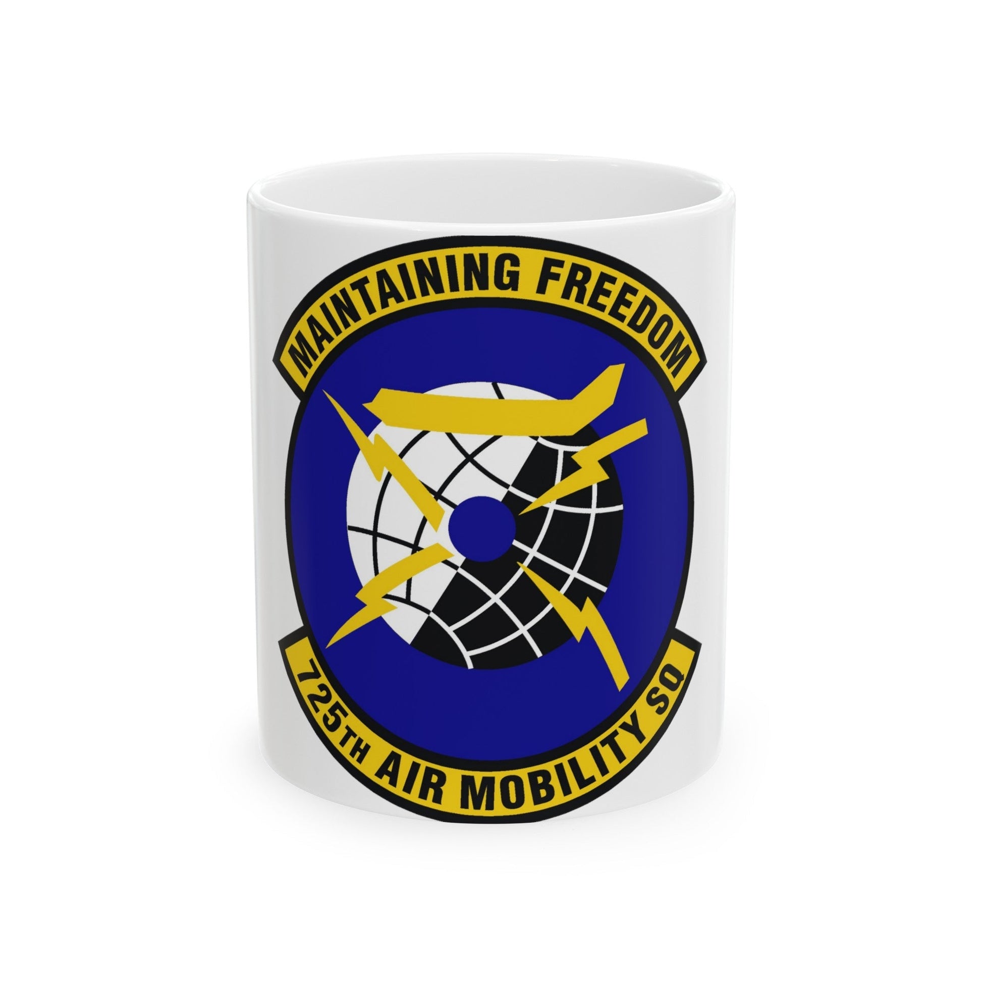 725 Air Mobility Squadron AMC (U.S. Air Force) White Coffee Mug-11oz-The Sticker Space