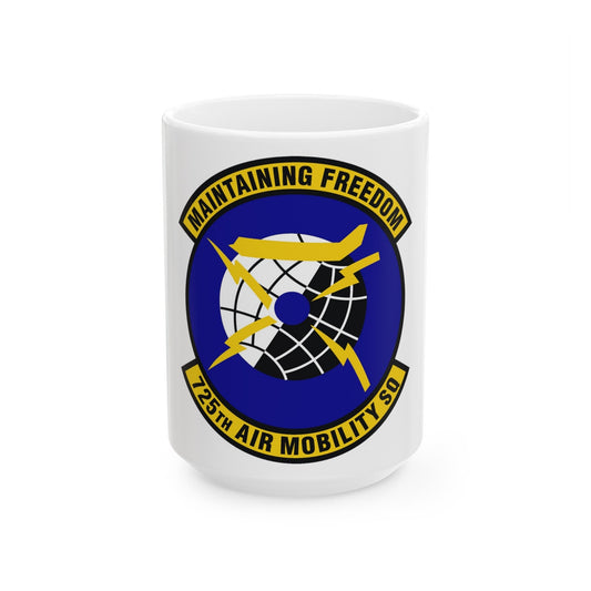 725 Air Mobility Squadron AMC (U.S. Air Force) White Coffee Mug-15oz-The Sticker Space