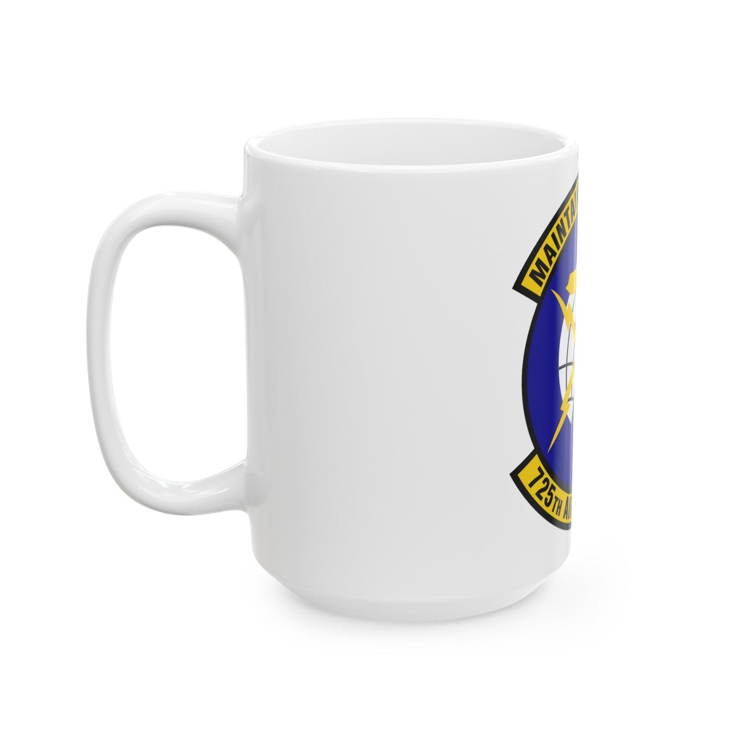 725 Air Mobility Squadron AMC (U.S. Air Force) White Coffee Mug-The Sticker Space