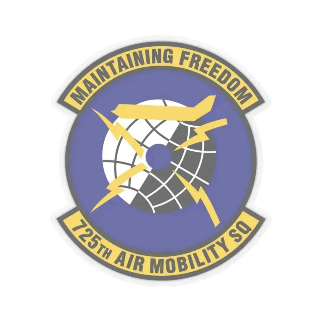 725 Air Mobility Squadron AMC (U.S. Air Force) STICKER Vinyl Kiss-Cut Decal 2 Inch Transparent - The Sticker Space