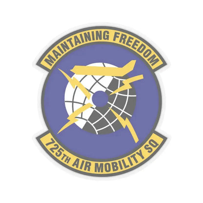 725 Air Mobility Squadron AMC (U.S. Air Force) STICKER Vinyl Kiss-Cut Decal 6 Inch Transparent - The Sticker Space