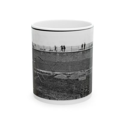 Washington, D.C. Coffins And Open Graves Ready For The Conspirators' Bodies At Right Of Scaffold (U.S. Civil War) White Coffee Mug