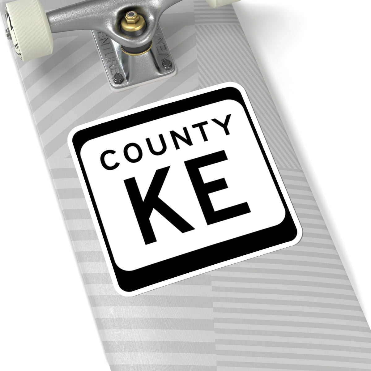 WIS County KE (Wisconsin) (Road Sign) STICKER Vinyl Kiss-Cut Decal