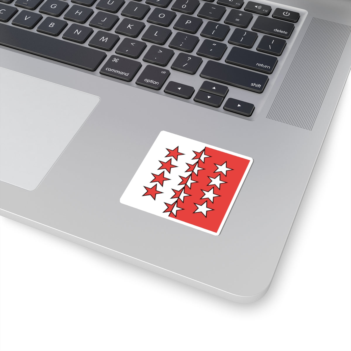 Flag of Canton of Valais (Switzerland) STICKER Vinyl Kiss-Cut Decal