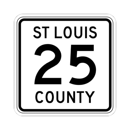 St Louis County Route 25 MN (Minnesota) (Road Sign) STICKER Vinyl Kiss-Cut Decal