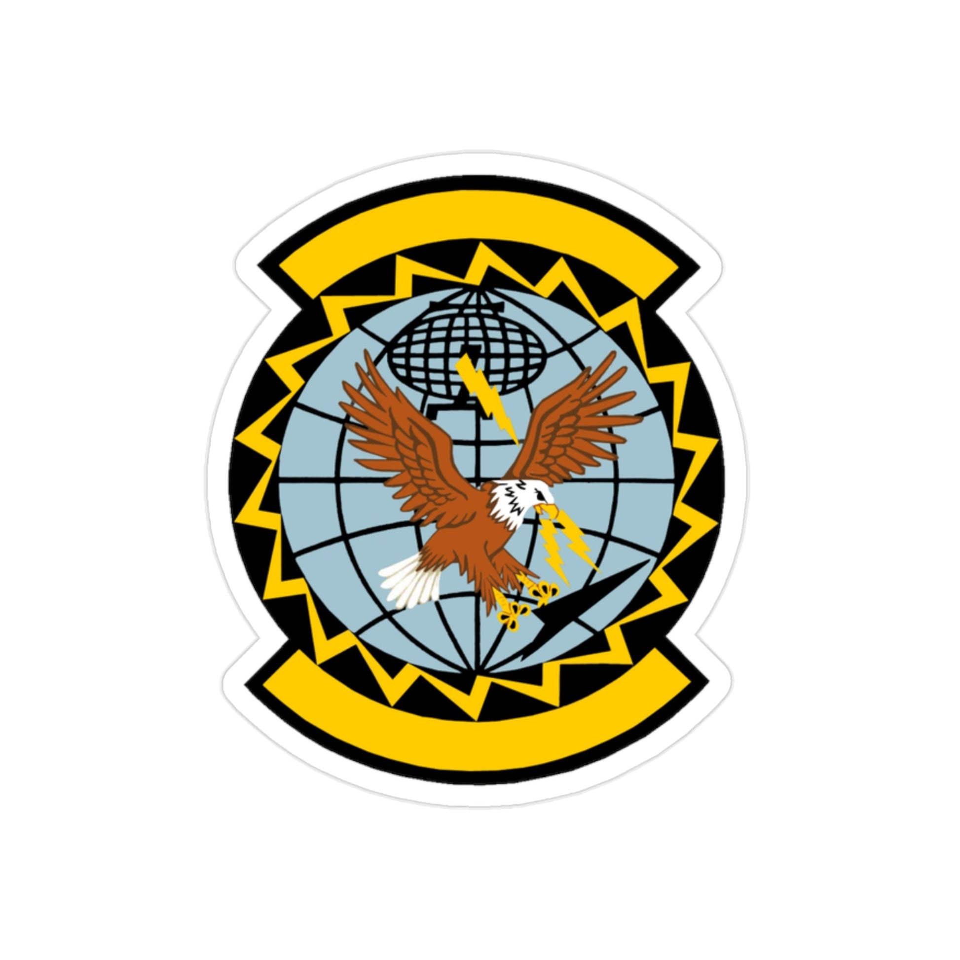 726 Air Control Squadron ACC (U.S. Air Force) REVERSE PRINT Transparent STICKER-2" × 2"-The Sticker Space