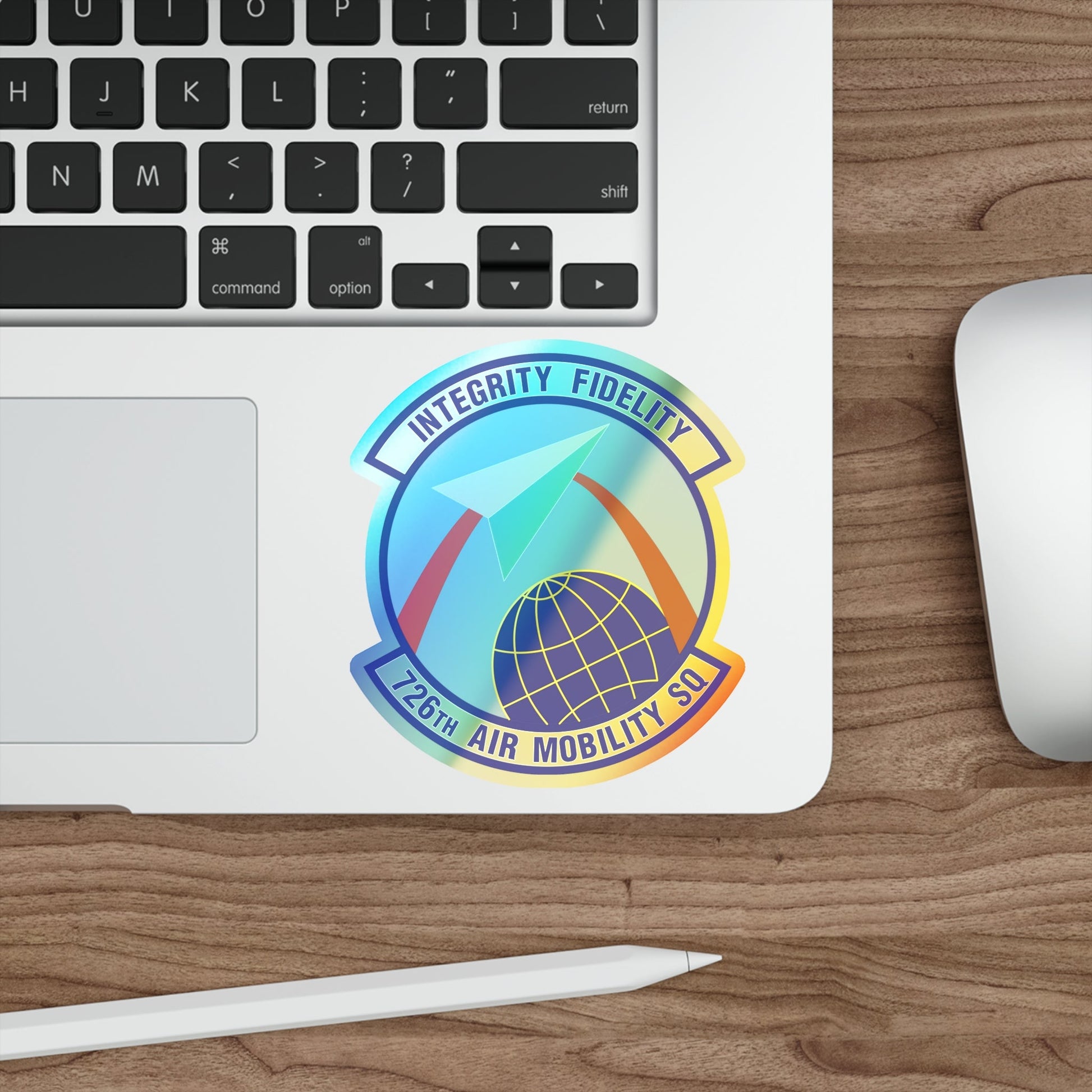 726 Air Mobility Sq AMC (U.S. Air Force) Holographic STICKER Die-Cut Vinyl Decal-The Sticker Space