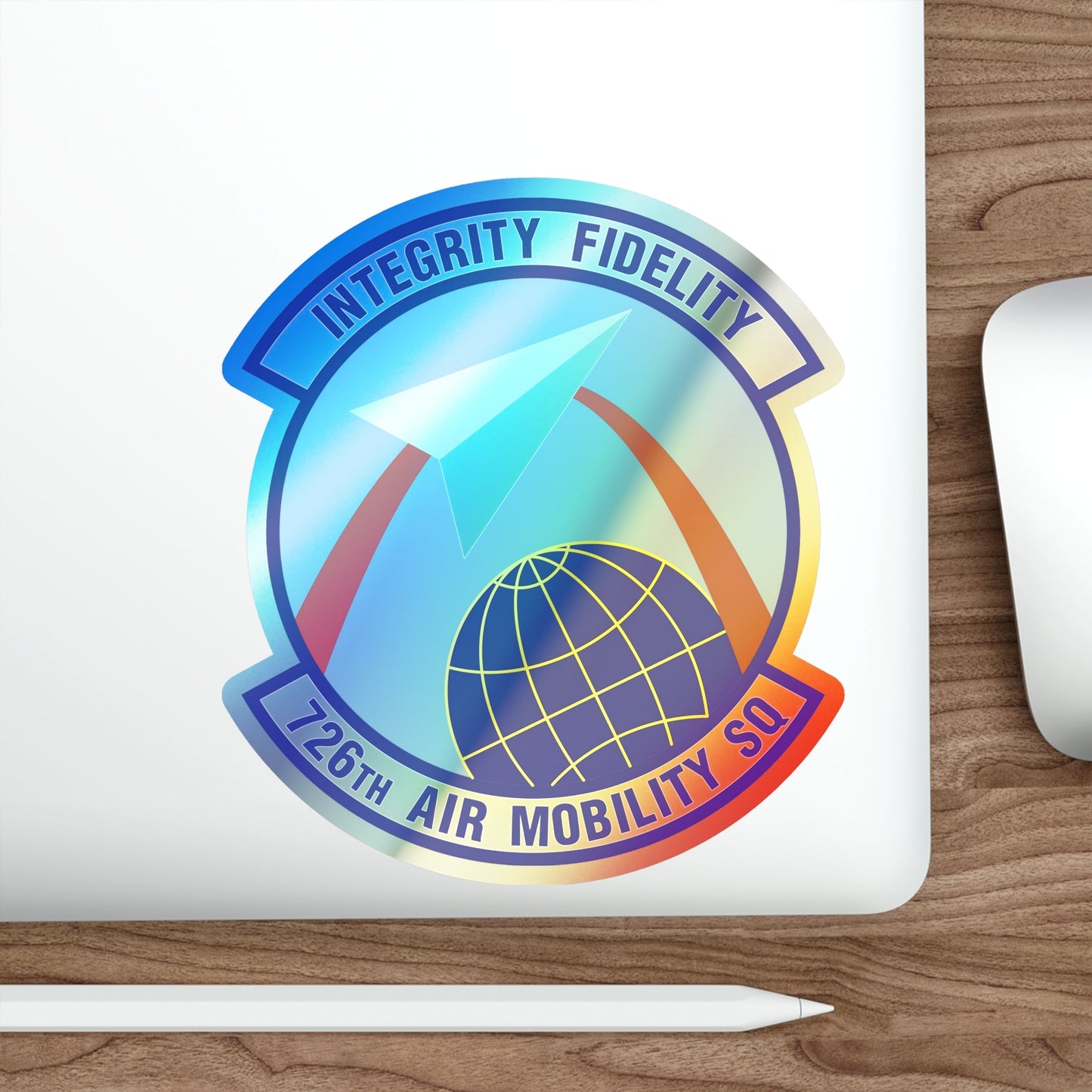 726 Air Mobility Sq AMC (U.S. Air Force) Holographic STICKER Die-Cut Vinyl Decal-The Sticker Space