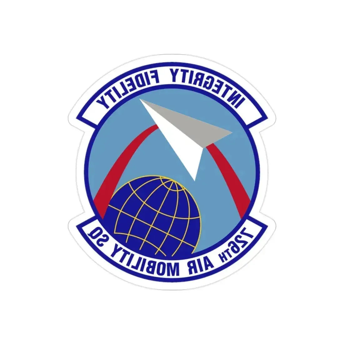 726 Air Mobility Sq AMC (U.S. Air Force) REVERSE PRINT Transparent Die-Cut STICKER - The Sticker Space
