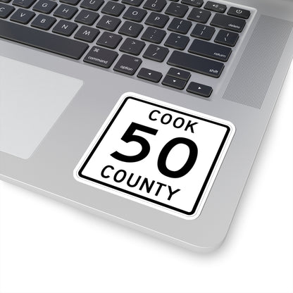 Cook County 50 MN (Minnesota) (Road Sign) STICKER Vinyl Kiss-Cut Decal