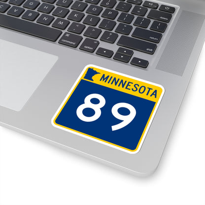 MN-89 (Minnesota) (Road Sign) STICKER Vinyl Kiss-Cut Decal