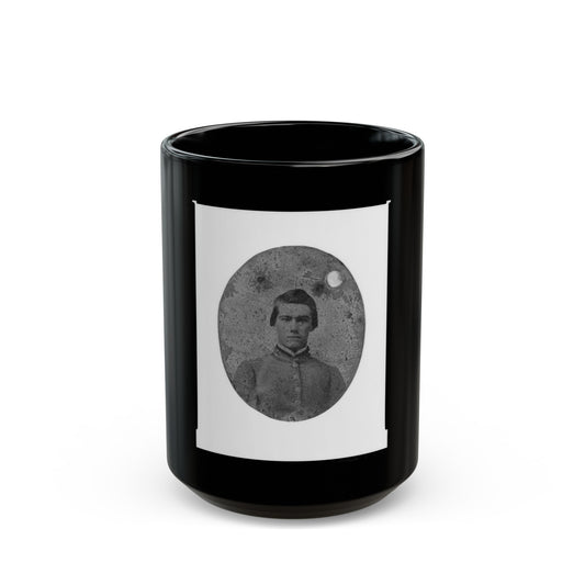 Portrait Of Pvt. Bentley Weston, Bugler, Company A, 7th South Carolina Cavalry, C.S.A. (U.S. Civil War) Black Coffee Mug