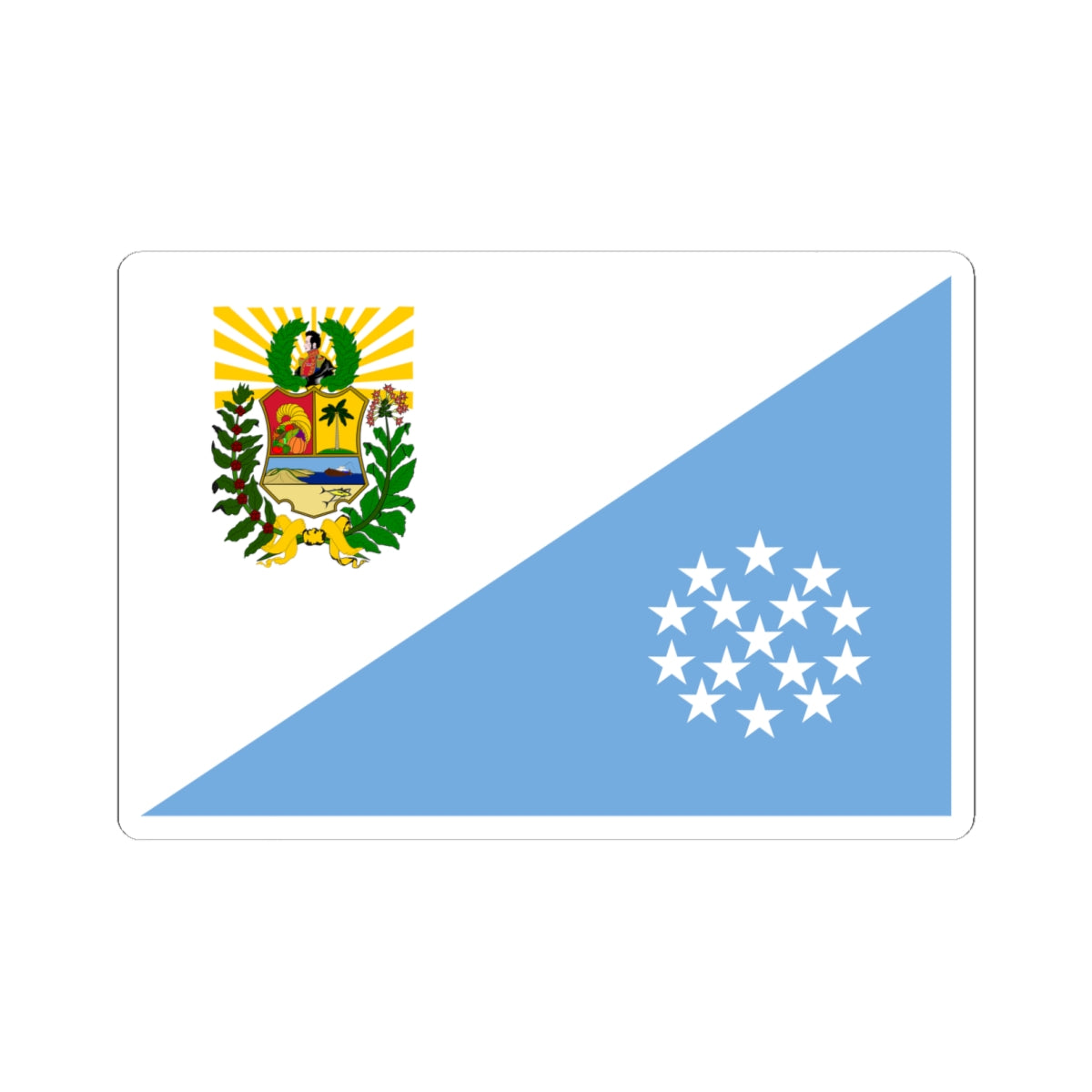 Flag of Sucre State (Venezuela) STICKER Vinyl Kiss-Cut Decal