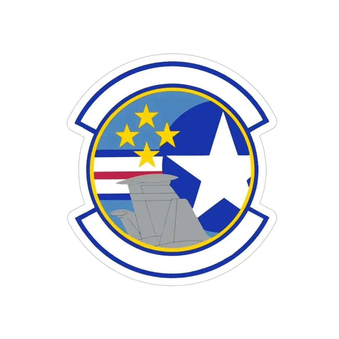 727 Air Mobility Squadron AMC (U.S. Air Force) REVERSE PRINT Transparent Die-Cut STICKER - The Sticker Space