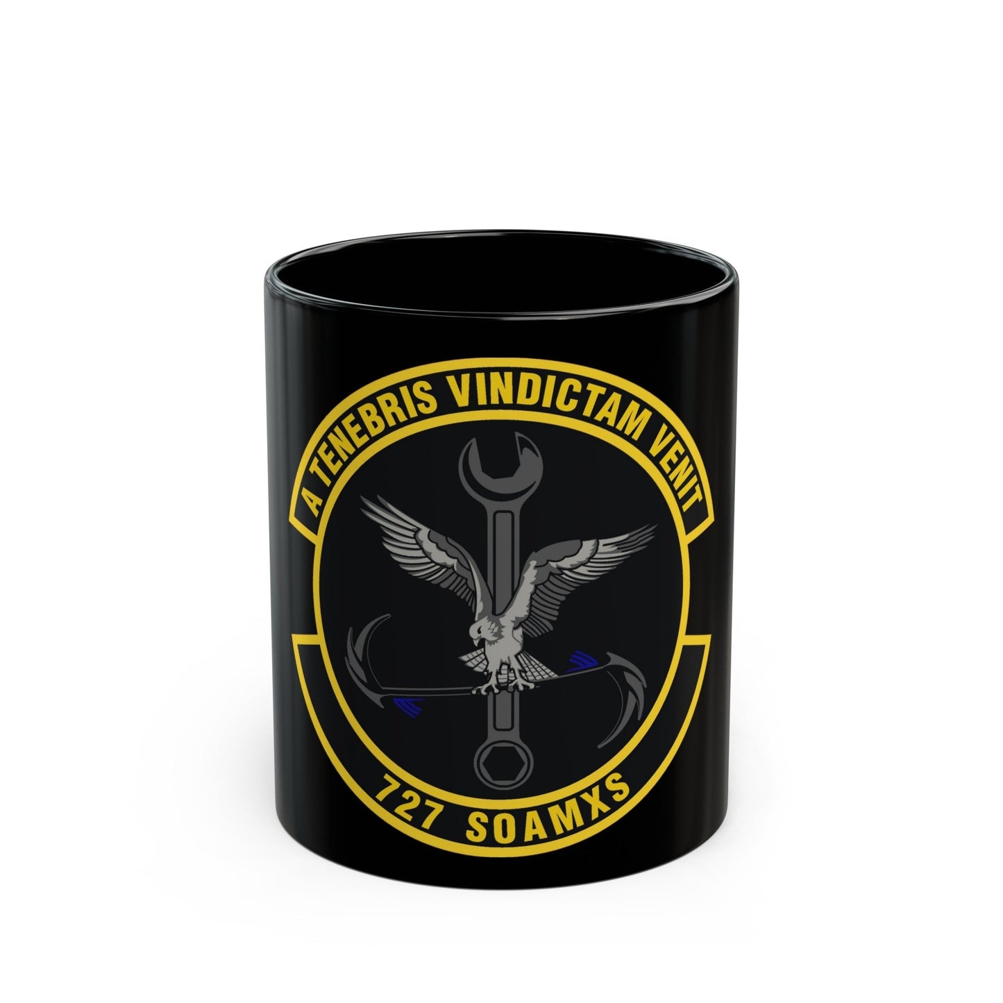 727 Special Operations Aircraft Maintenance Squadron AFSOC (U.S. Air Force) Black Coffee Mug-11oz-The Sticker Space