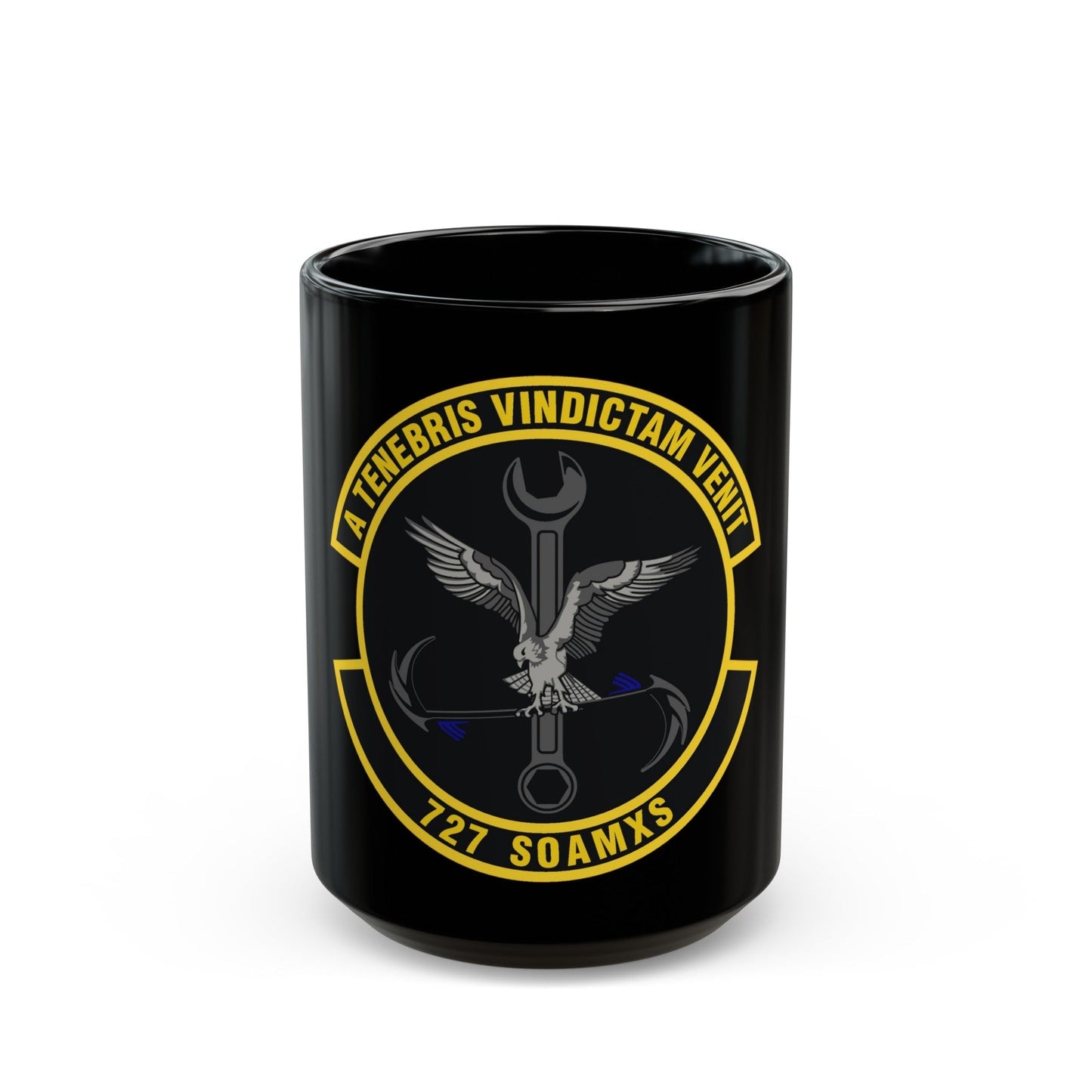 727 Special Operations Aircraft Maintenance Squadron AFSOC (U.S. Air Force) Black Coffee Mug-15oz-The Sticker Space