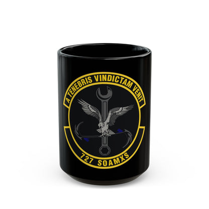 727 Special Operations Aircraft Maintenance Squadron AFSOC (U.S. Air Force) Black Coffee Mug-15oz-The Sticker Space