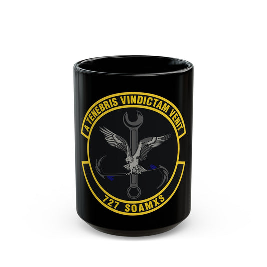 727 Special Operations Aircraft Maintenance Squadron AFSOC (U.S. Air Force) Black Coffee Mug-15oz-The Sticker Space