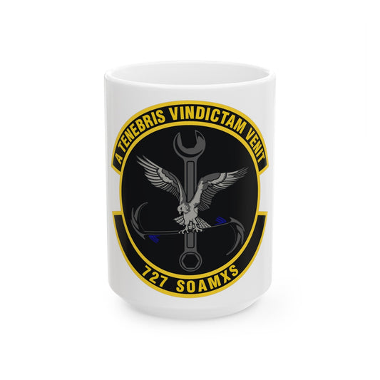 727 Special Operations Aircraft Maintenance Squadron AFSOC (U.S. Air Force) White Coffee Mug-15oz-The Sticker Space