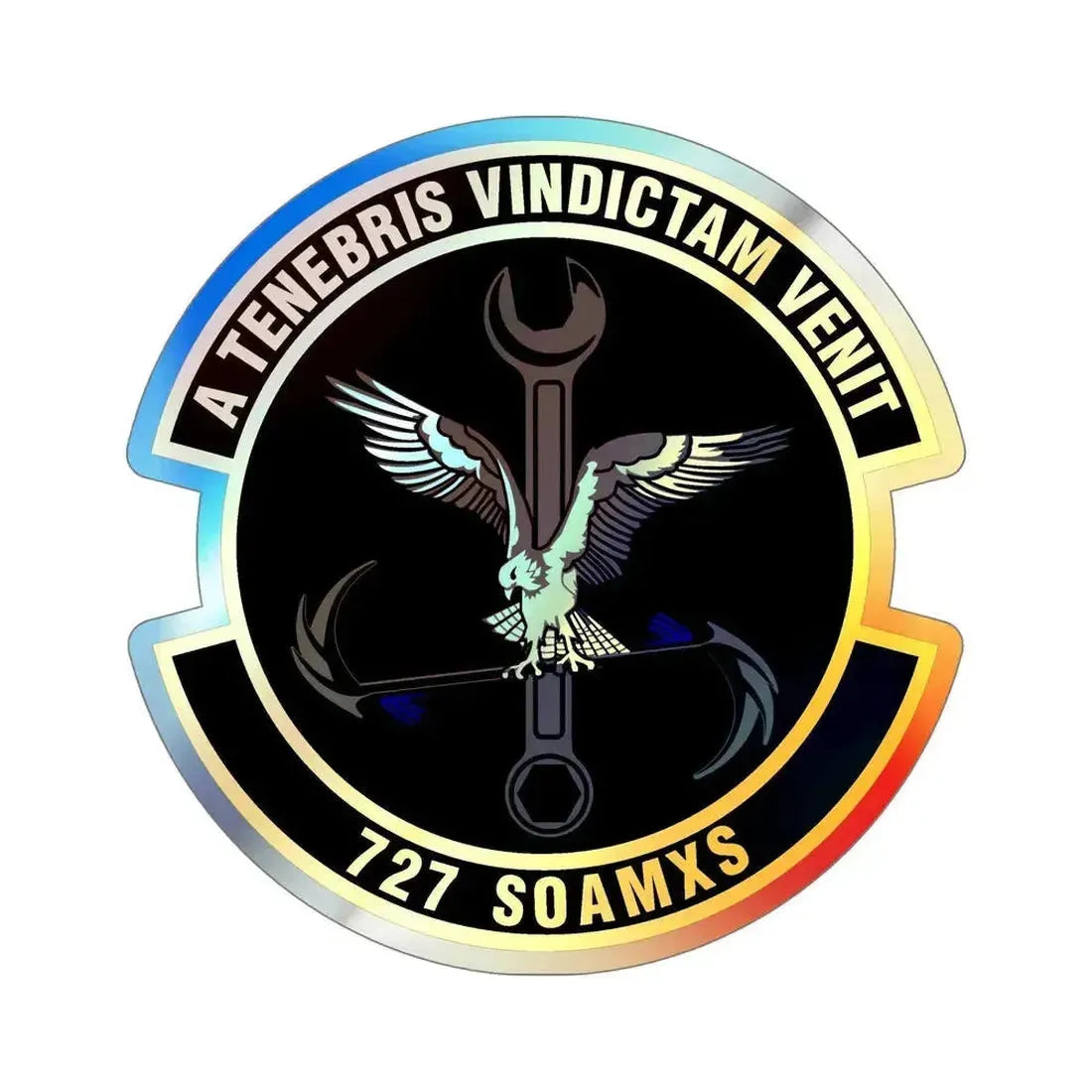 727 Special Operations Aircraft Maintenance Squadron AFSOC (U.S. Air Force) Holographic STICKER Die-Cut Vinyl Decal 6 Inch - The Sticker Space