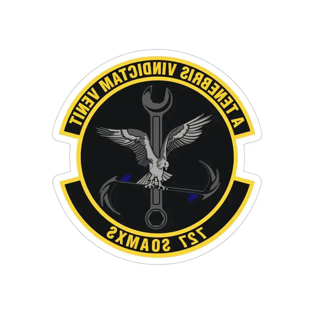 727 Special Operations Aircraft Maintenance Squadron AFSOC (U.S. Air Force) REVERSE PRINT Transparent Die-Cut STICKER 6 Inch Die-Cut Transparent - The Sticker Space