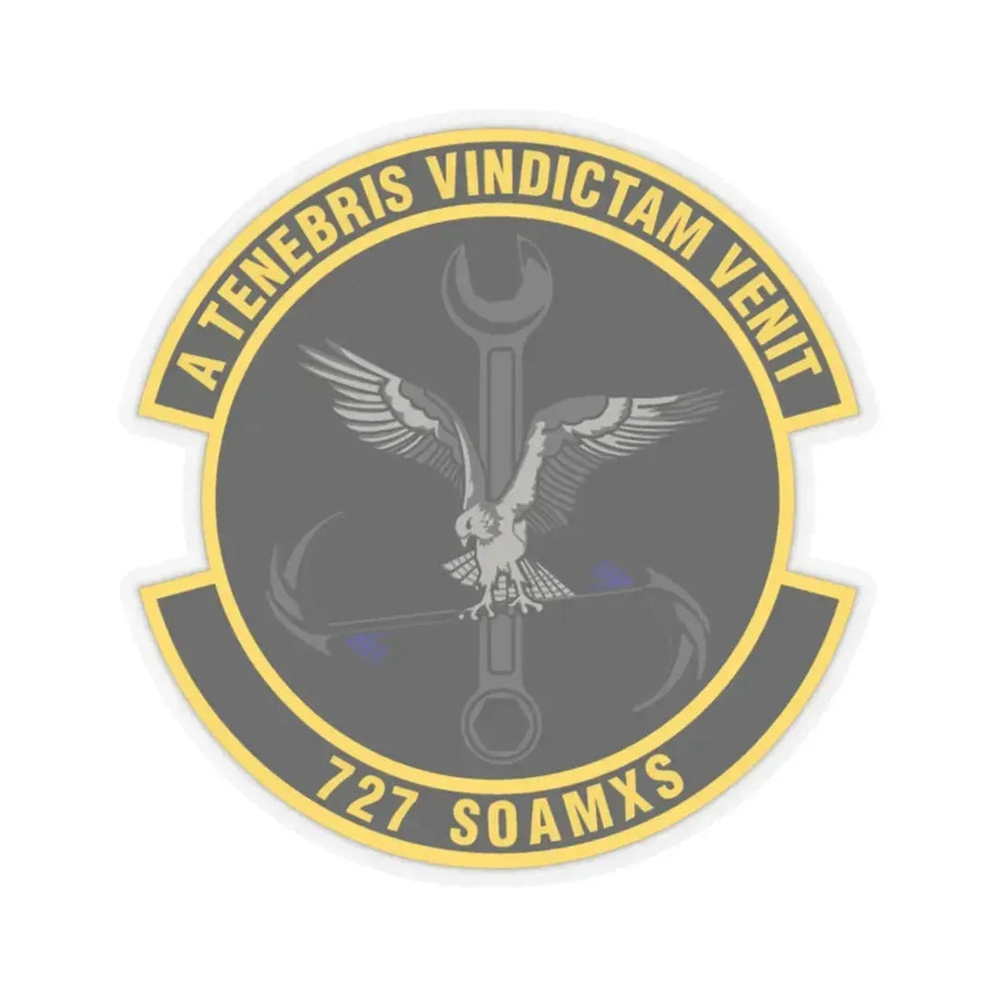 727 Special Operations Aircraft Maintenance Squadron AFSOC (U.S. Air Force) STICKER Vinyl Kiss-Cut Decal 2 Inch Transparent - The Sticker Space