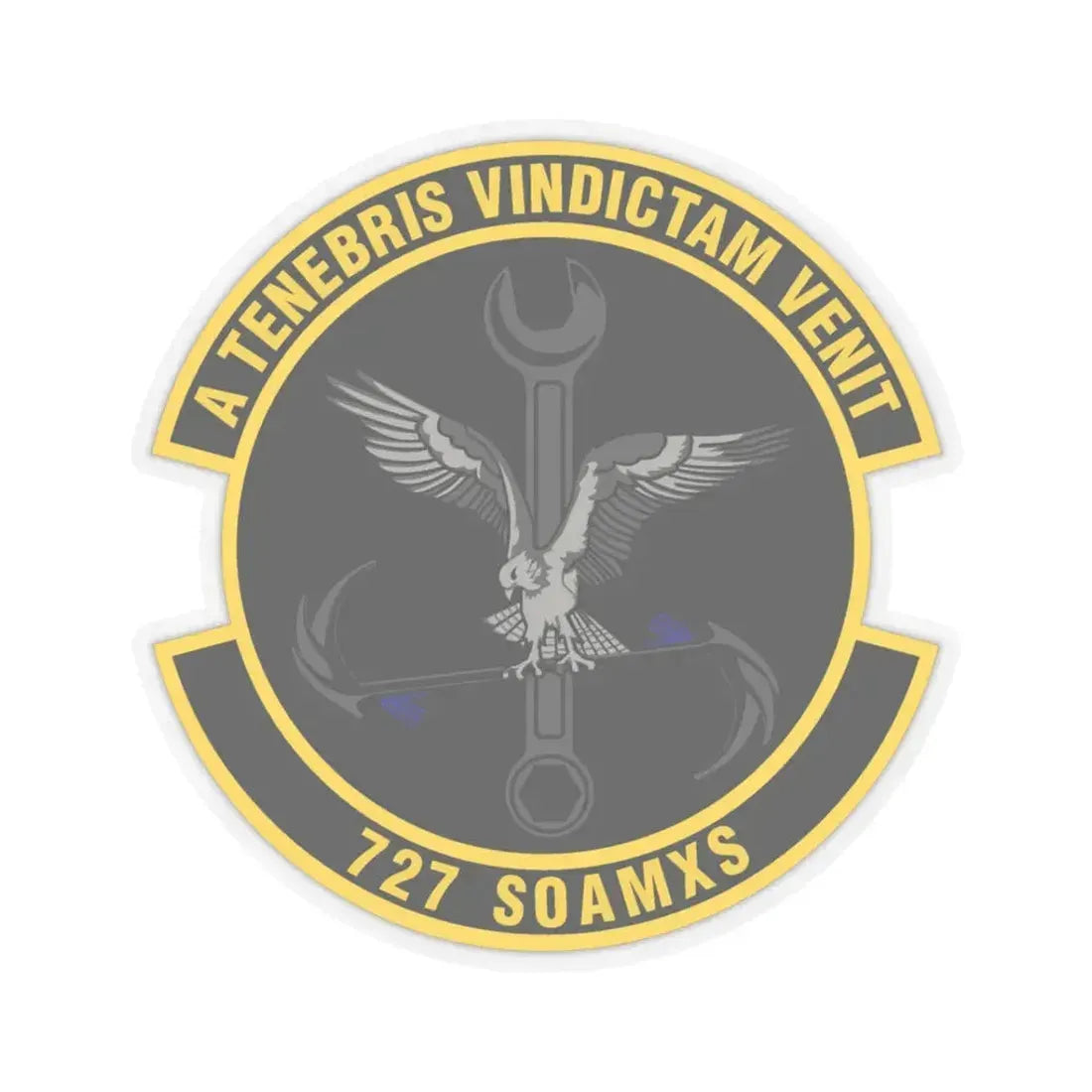 727 Special Operations Aircraft Maintenance Squadron AFSOC (U.S. Air Force) STICKER Vinyl Kiss-Cut Decal 3 Inch Transparent - The Sticker Space