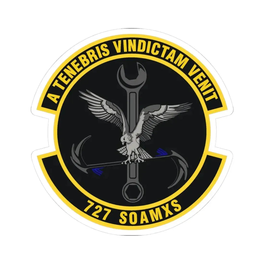 727 Special Operations Aircraft Maintenance Squadron AFSOC (U.S. Air Force) STICKER Vinyl Kiss-Cut Decal 3 Inch White - The Sticker Space