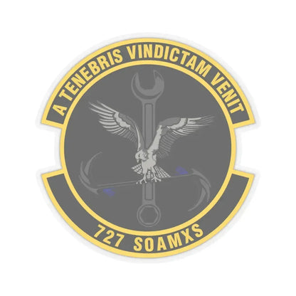 727 Special Operations Aircraft Maintenance Squadron AFSOC (U.S. Air Force) STICKER Vinyl Kiss-Cut Decal 4 Inch Transparent - The Sticker Space