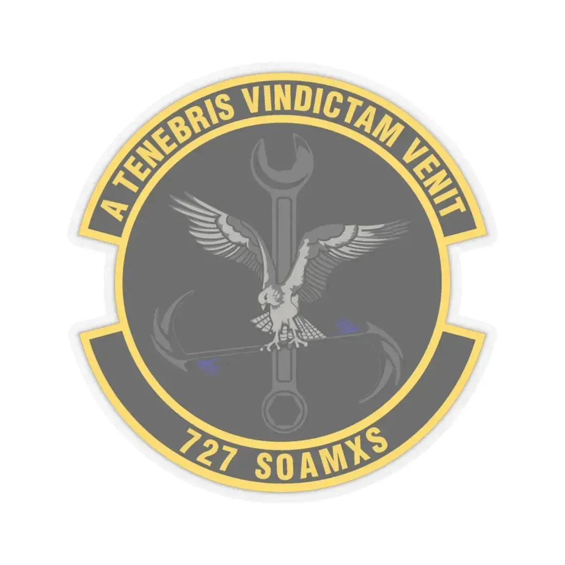727 Special Operations Aircraft Maintenance Squadron AFSOC (U.S. Air Force) STICKER Vinyl Kiss-Cut Decal 6 Inch Transparent - The Sticker Space