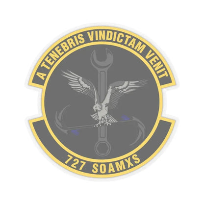 727 Special Operations Aircraft Maintenance Squadron AFSOC (U.S. Air Force) STICKER Vinyl Kiss-Cut Decal 6 Inch Transparent - The Sticker Space