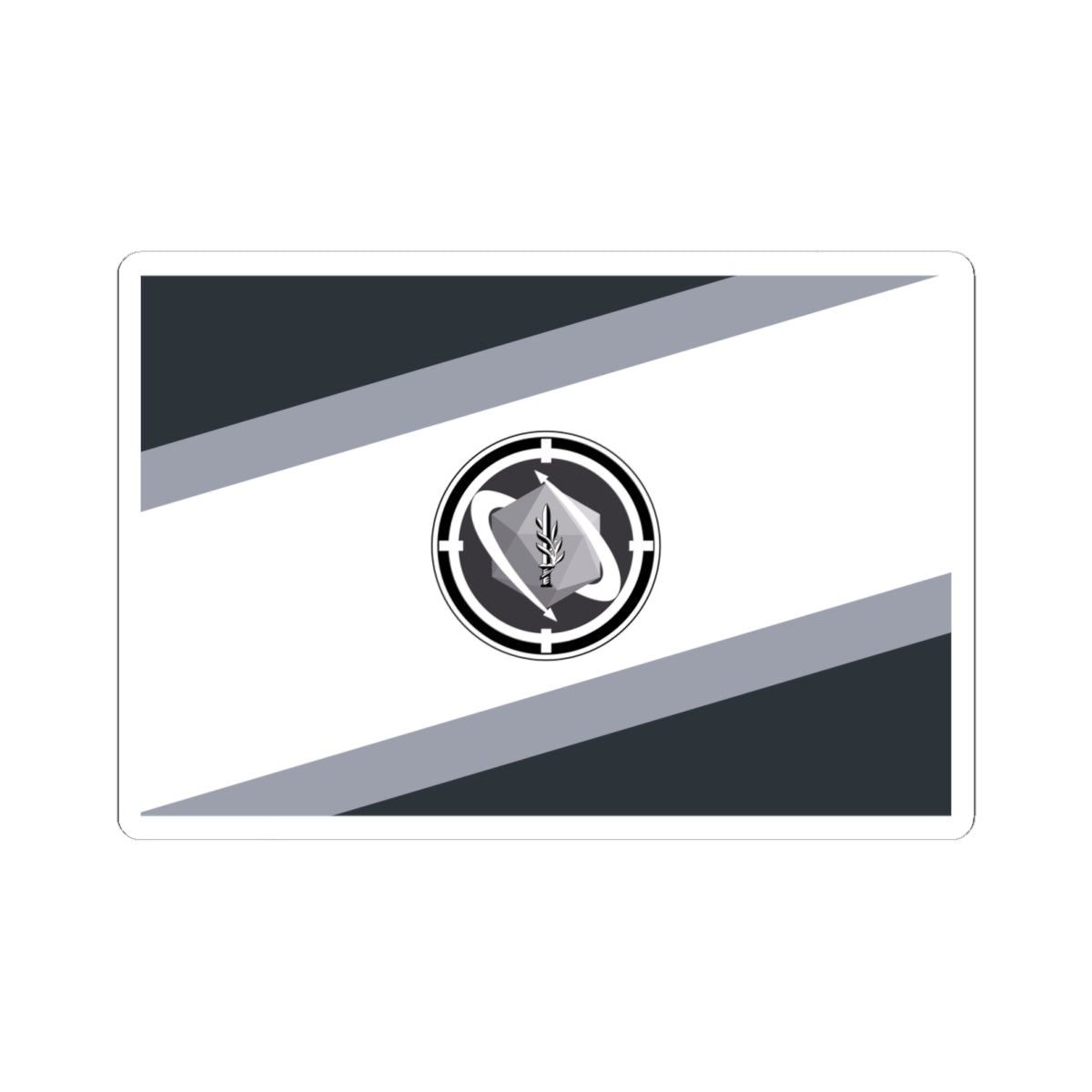 Flag of the Israeli Army Land Arm Gray (Israel) STICKER Vinyl Kiss-Cut Decal