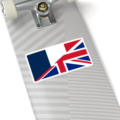 Flag of France and the United Kingdom (France) STICKER Vinyl Kiss-Cut Decal