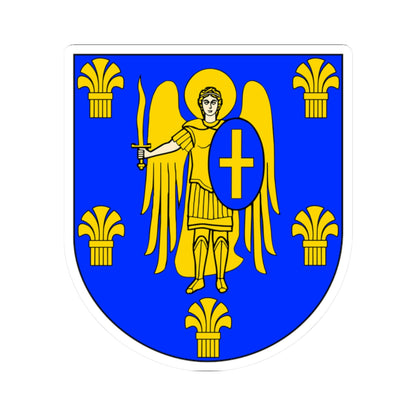 UKR Myronivka Raion COA (Ukraine) (Coat of Arms) STICKER Vinyl Kiss-Cut Decal