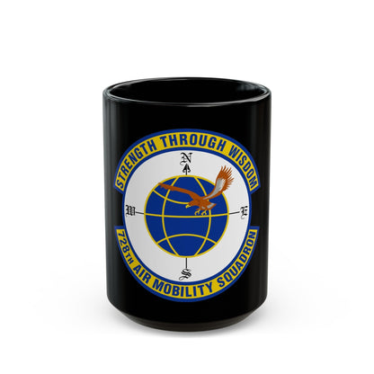 728 Air Mobility Squadron AMC (U.S. Air Force) Black Coffee Mug-15oz-The Sticker Space