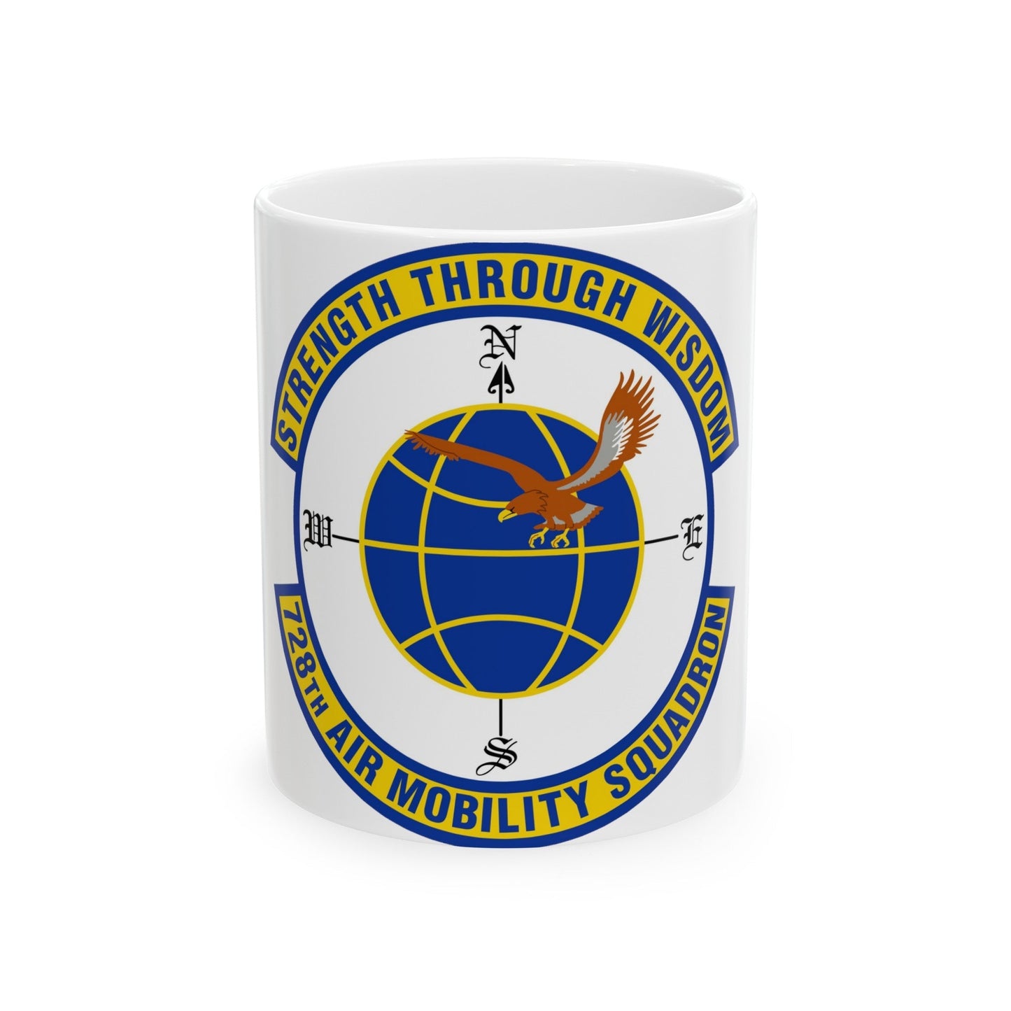 728 Air Mobility Squadron AMC (U.S. Air Force) White Coffee Mug-11oz-The Sticker Space