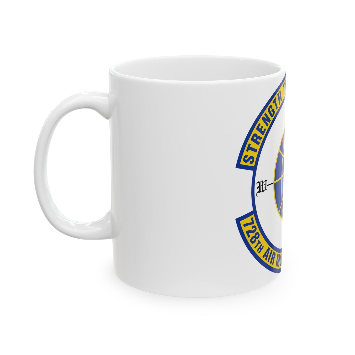 728 Air Mobility Squadron AMC (U.S. Air Force) White Coffee Mug-The Sticker Space