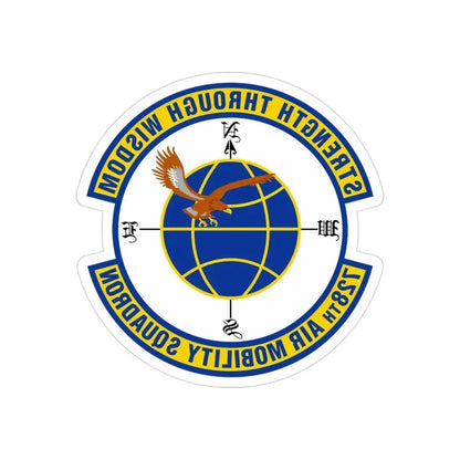 728 Air Mobility Squadron AMC (U.S. Air Force) REVERSE PRINT Transparent Die-Cut STICKER - The Sticker Space
