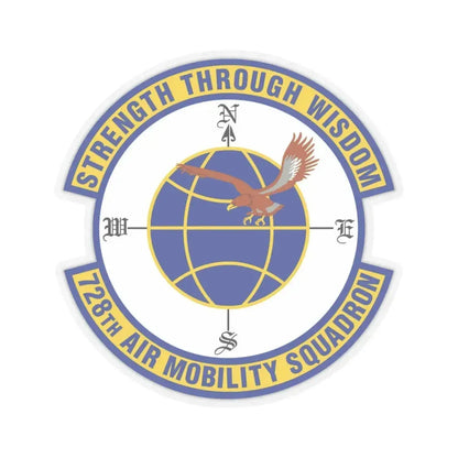 728 Air Mobility Squadron AMC (U.S. Air Force) STICKER Vinyl Kiss-Cut Decal 4 Inch Transparent - The Sticker Space