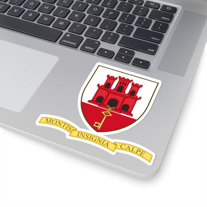 Badge of Gibraltar (Spain) (Coat of Arms) STICKER Vinyl Kiss-Cut Decal