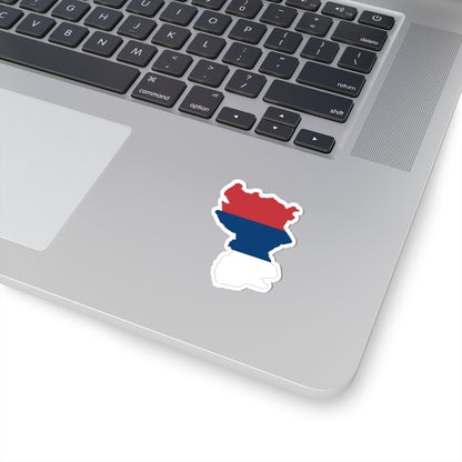 Flag-map of Kingdom of Serbia (Serbia) STICKER Vinyl Kiss-Cut Decal